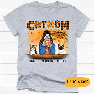 Cat Mom Autumn, Gift For Cat Mom, Custom Shirt For Cat Lovers, Personalized Gift