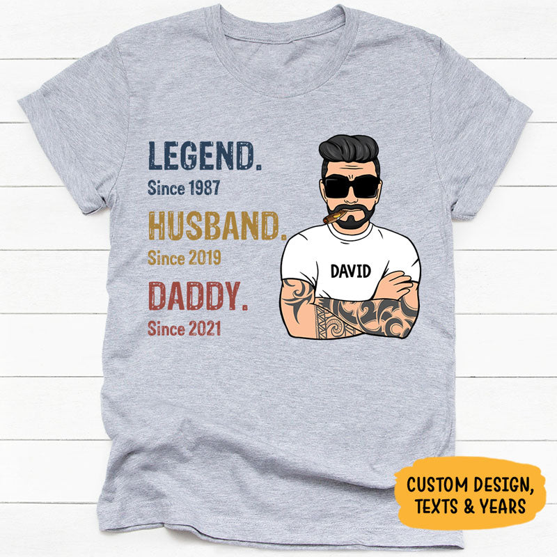Leveled Up to Daddy Shirt Personalized – Personalized Drawing Gifts