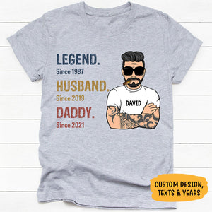 Vintage Legend Husband Daddy Since Years Man, Personalized Shirt, Father's Day Gift
