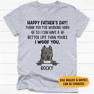 Thank You For Working Hard, Personalized Shirt, Gift For Dog Lovers