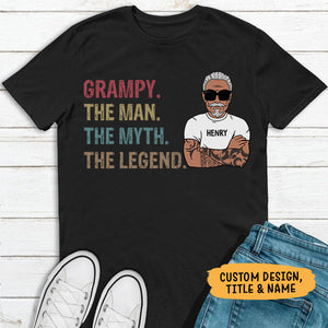 The Man The Myth The Legend Old Man, Personalized Father's Day Shirt