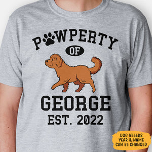 Pawperty Of Goldendoodle, Personalized Shirt, Custom Gifts For Dog Lovers