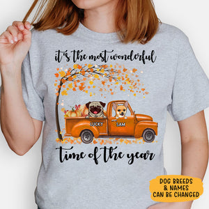 It's the most wonderful time, Custom T-shirt, Custom Shirt For Dog Lovers, Personalized Gifts