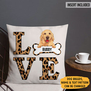 Love Pattern, Personalized Pillows, Custom Gift for Dog Lovers