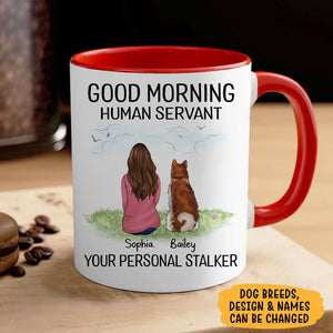 Good Morning World's Best Dog Mom, Personalized Accent Mug, Custom Gift For Dog Lovers, Mother's Day Gifts