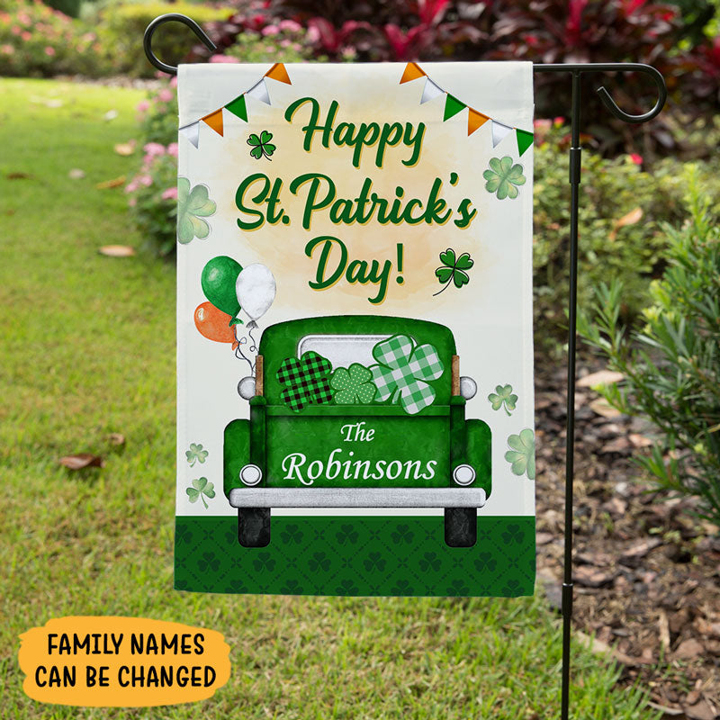 Happy St. Patrick's Day, Personalized Garden Flags, St. Patrick's Day Decorative