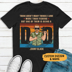 I Love Being A Dad Old Man, Fishing Shirt, Personalized Father's Day Shirt