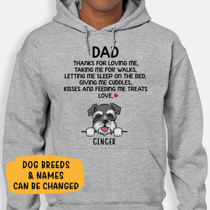 Thanks For Loving Me, Personalized Custom Hoodie, Sweatshirt, Christmas Gift for Dog Lovers