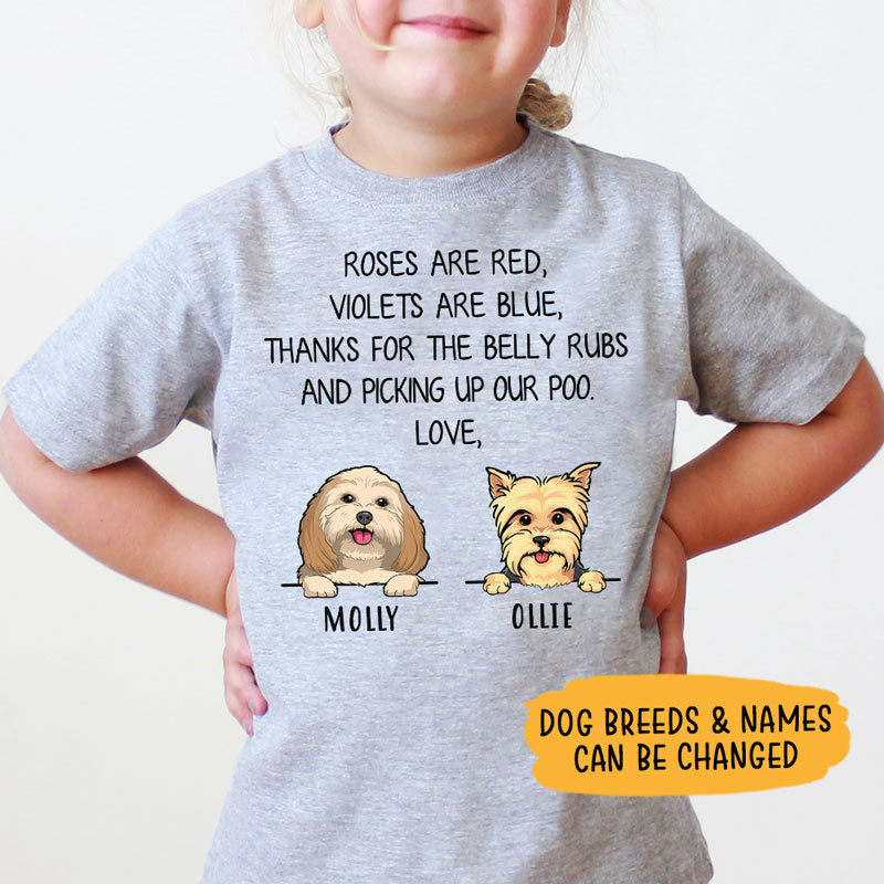 Roses Are Red Violets Are Blue, Personalized Youth Shirt, Custom Gift For Kid