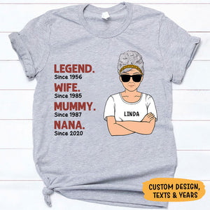 Legend Wife Mum Grandma, Personalized Shirt, Gift For Grandma, Mother's Day Gifts