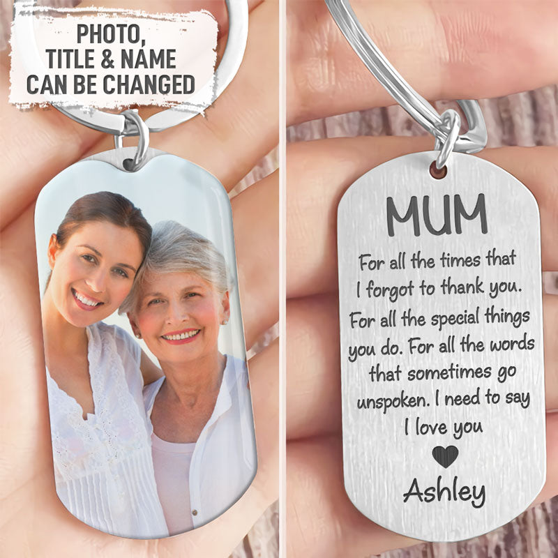 I Need To Say I Love You, Personalized Keychain, Gift For Mom, Mother's Day Gifts, Custom Photo