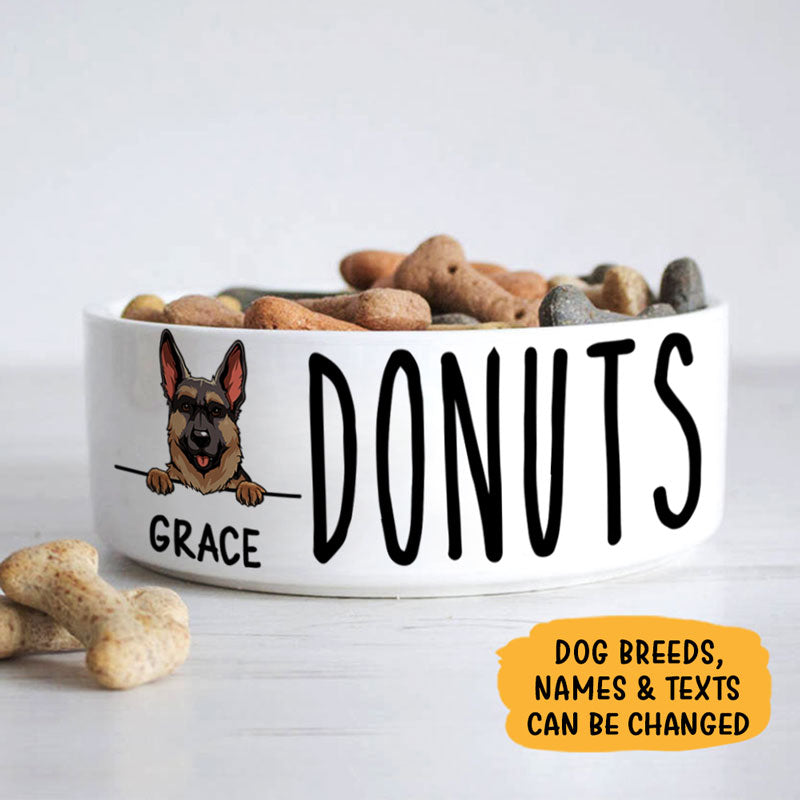 Personalized Custom Dog Bowls, White Ceramic, Gift for Dog Lovers -  PersonalFury