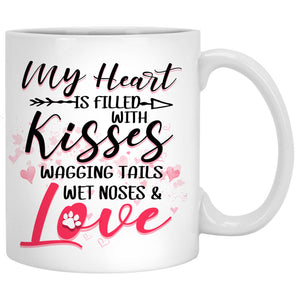 Filled with Love, Red Tree, Personalized Mugs, Custom Gifts for Dog Lovers
