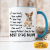 I Love Treats I Love Walkies I Love Toys, Personalized Accent Mug, Gifts For Dog Lovers, Custom Photo