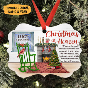 Christmas In Heaven, Personalized Aluminium Ornaments, Custom Memorial Gifts