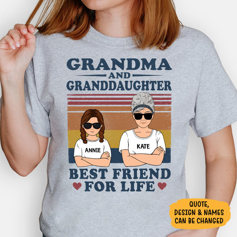 Custom Grandma and Granddaughter Kid Quote, Personalized Shirt, Gifts ...