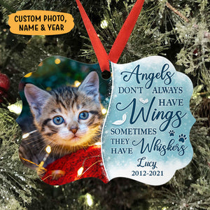 Angels Don't Always Have Wings, Personalized Aluminium Ornaments, Custom Holiday Gift, Christmas Gift For Pet Lovers