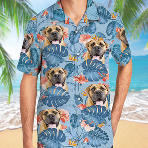 Tropical Leaf Photo, Personalized Hawaiian Shirt, Custom Photo