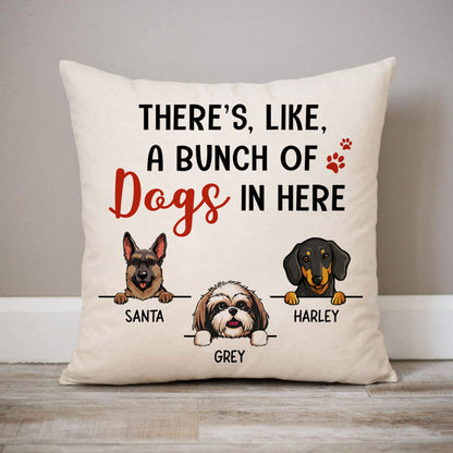 Bunch of Dogs, Personalized Pillows, Custom Gift for Dog Lovers