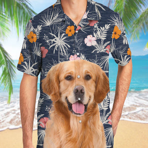 Tropical Background, Personalized Hawaiian Shirt, Funny Custom Gifts, Custom Photo