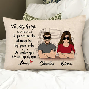 I Promise Always By Your Side, Personalized Pillows, Custom Gift For Couples
