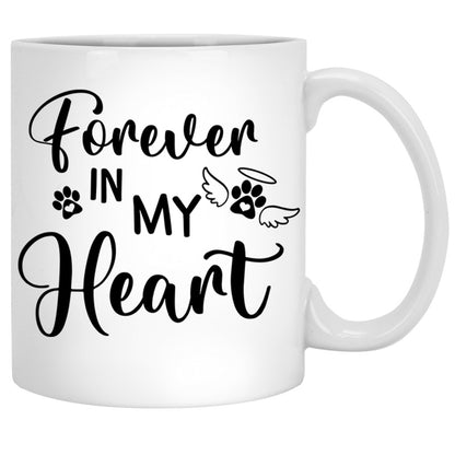 A Piece Of My Heart Lives In Heaven, Memorial Gift, Customized Mug, Personalized Gift for Dog Lovers