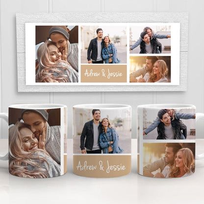 Photo Collage Mug, Personalized Ceramic Mug, Gift For Family and Friends, Custom Photo Coffee Mug