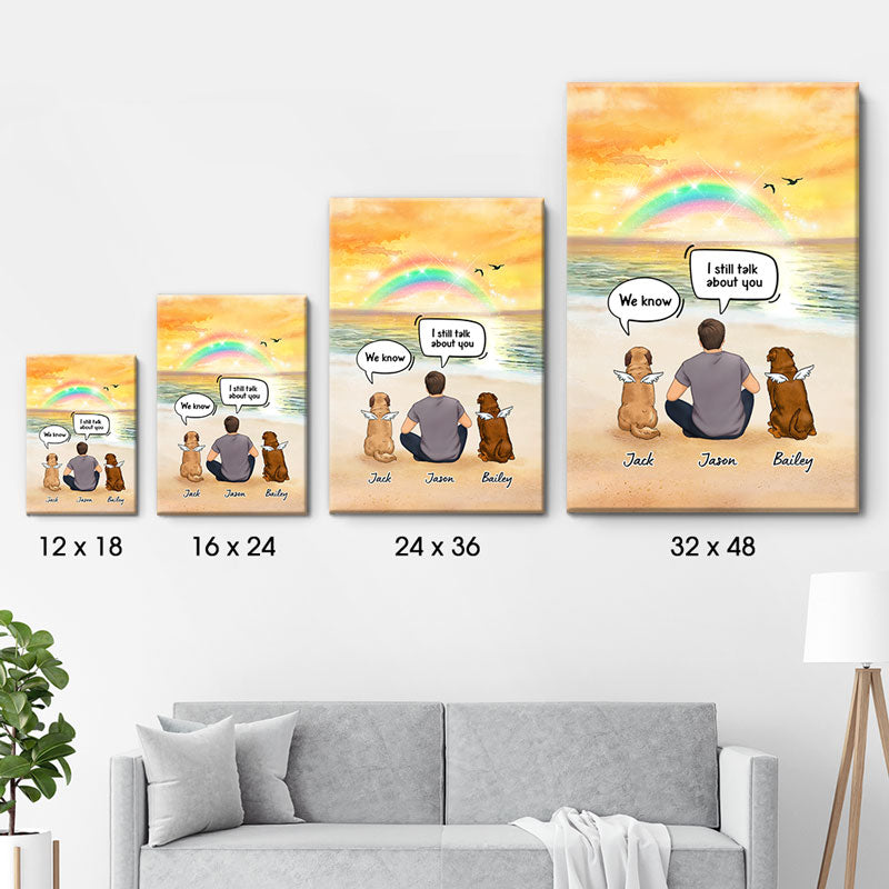 I Still Talk About You I Miss You, Personalized Custom Canvas, Custom Gift for Dog Lovers, Memorial Gift