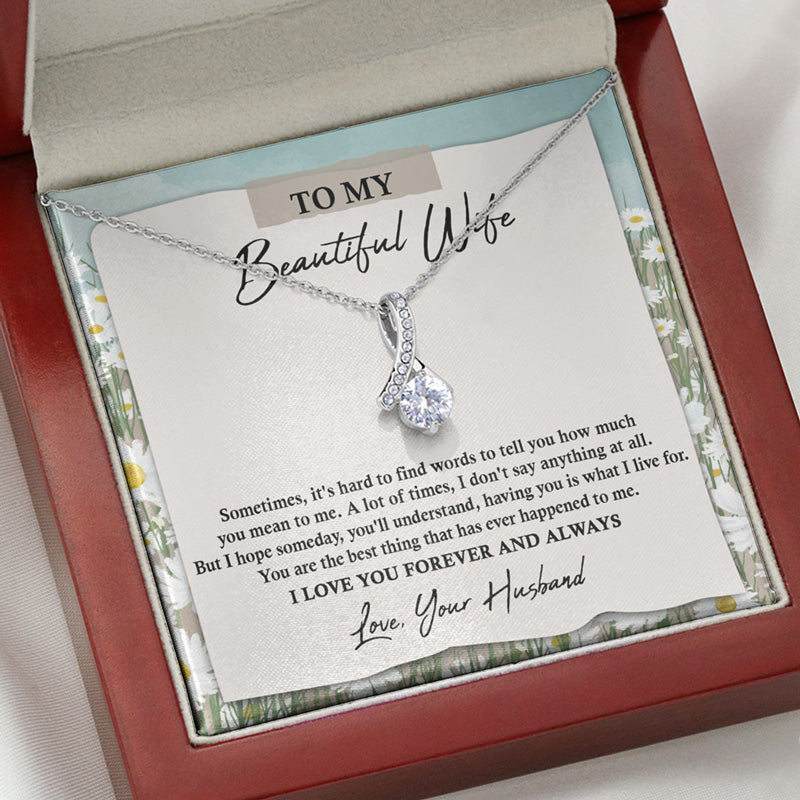 How Much You Mean To Me, Luxury Necklace, Custom Message Card Jewelry, Gift For Her