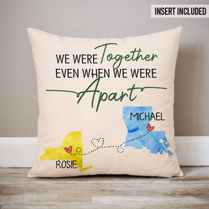 We Were Together, Personalized State Colors Pillow, Custom Christmas Gift