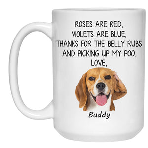 Roses Are Red Violets Are Blue, Personalized Accent Mug, Gift For Pet Lovers, Custom Photo