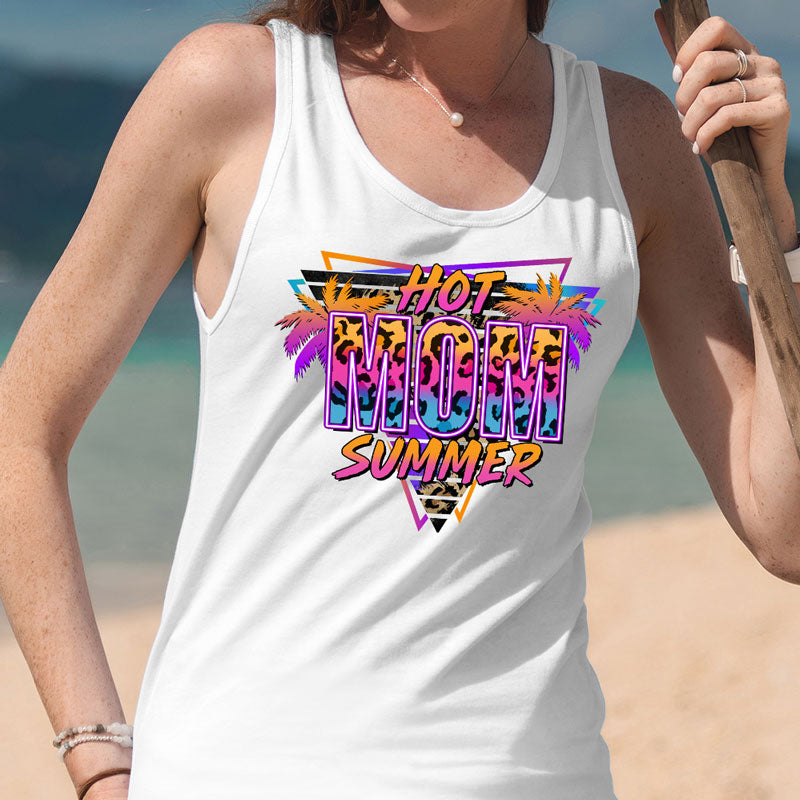 Hot Mom Summer Custom Title, Personalized Summer T-Shirt, Tank Top