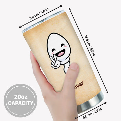 Chillin' In Your Balls, Personalized Tumbler Cup, Father's Day Gifts