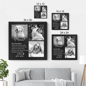 Custom Photo Canvas, Personalized Square Canvas, Custom Gift for Dog Lovers