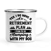 Camping With My Dog, Personalized Camping Mug For Him, Gift For Dog Dad