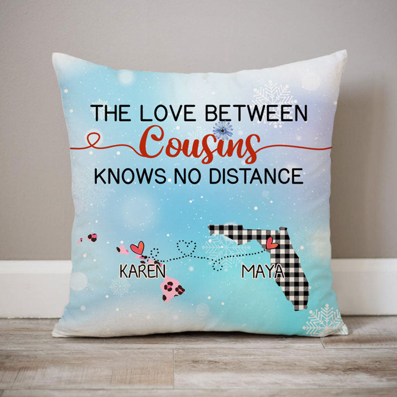 Distance Mean So Little, Personalized State Colors Pillow, Custom Chri -  PersonalFury