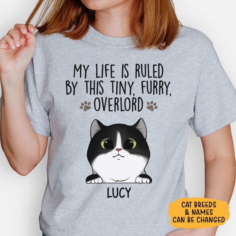 This Tiny Furry Overlord, Custom Cat Shirt, Personalized Gifts for Cat Lovers