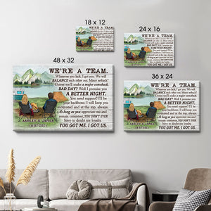 Personalized We Are A Team Canvas, Camping, Premium Canvas Wall Art