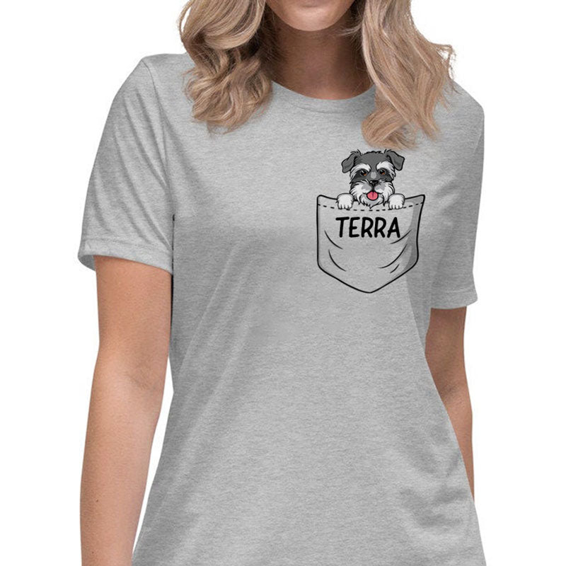 Pocket Custom T Shirts, Personalized Gifts for Dog Lovers