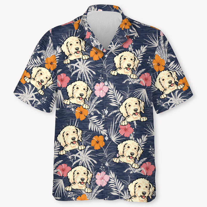 Custom Peeking Dog, Personalized Hawaiian Shirt, Custom Gift For Dog Lovers