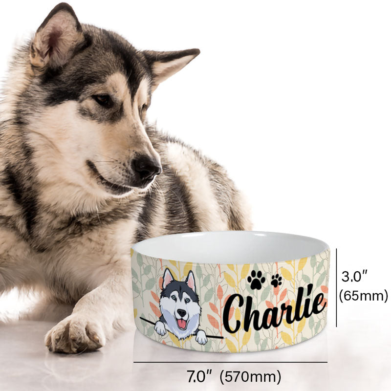 Personalized Custom Dog Bowls, Vintage, Gift for Dog Lovers
