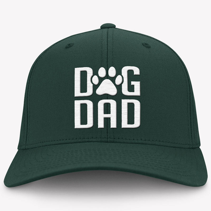 Dog Dad Hat, Embroidered Vintage Cotton Twill Cap, Gifts For Dog Dad