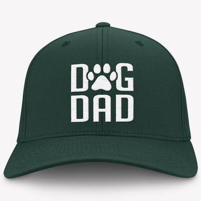 Dog Dad Hat, Embroidered Vintage Cotton Twill Cap, Gifts For Dog Dad
