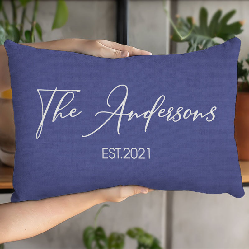 Couple's Name Pillow, Our First Date Pillow, Personalized Pillow