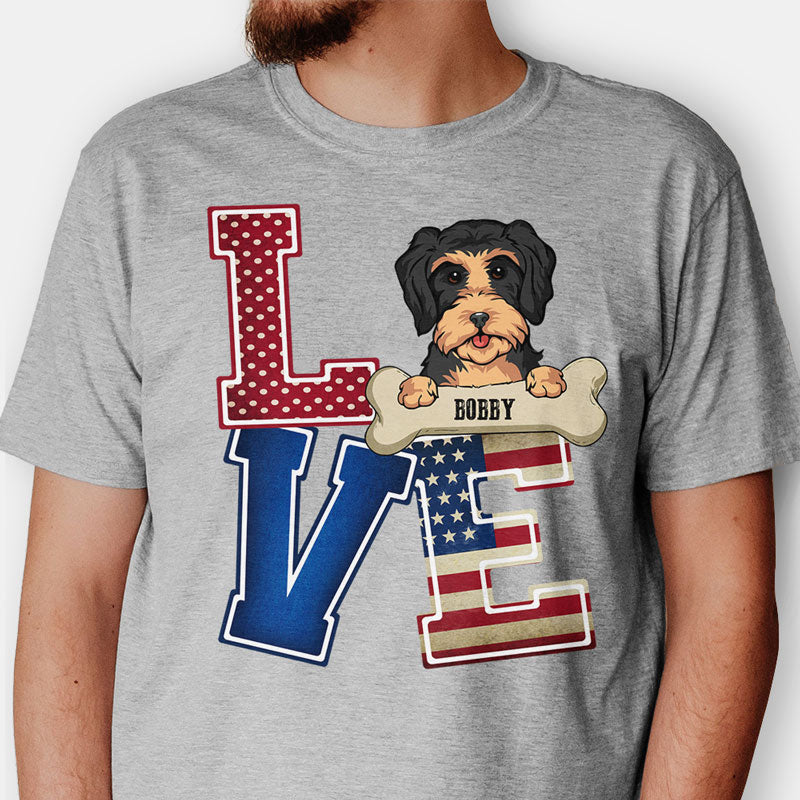 Love, Dog T Shirt, Gift For Dog Lover, Custom Shirt For Dog Lovers, Personalized Gifts