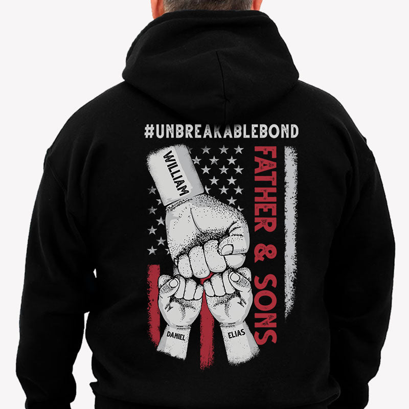 Unbreakable Bond, Personalized Back Print Shirt, Custom Gifts For Dad