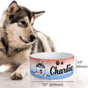 Personalized Custom Dog Bowls, Watercolor Paint, Gift for Dog Lovers
