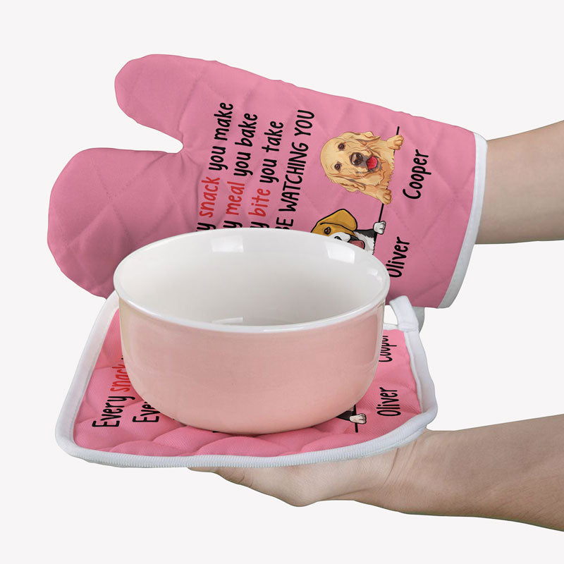Every Snack You Make Every Meal You Bake, Personalized Oven Mitts, Gifts For Dog Lovers