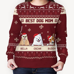 Personalized All-Over-Print Dog Sweatshirt with Custom Title, Christmas Gift For Dog Lovers