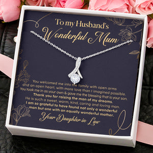 You Welcomed Me Into Family, Luxury Necklace, Custom Message Card Jewelry, Mother's Day Gifts